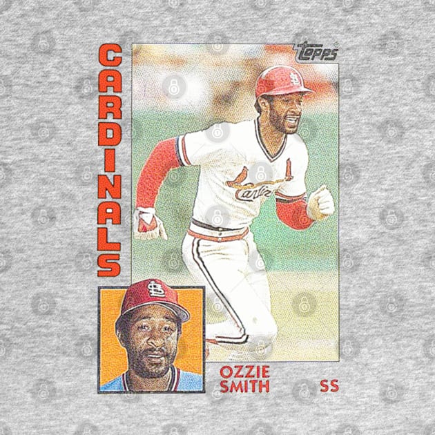 Cardinals Ozzie Smith - Vintage Trading Card by CultOfRomance